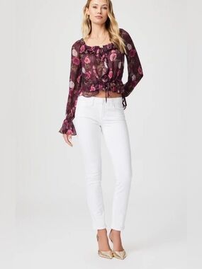 Paige Jeans Skyline Ankle Peg in Crisp White